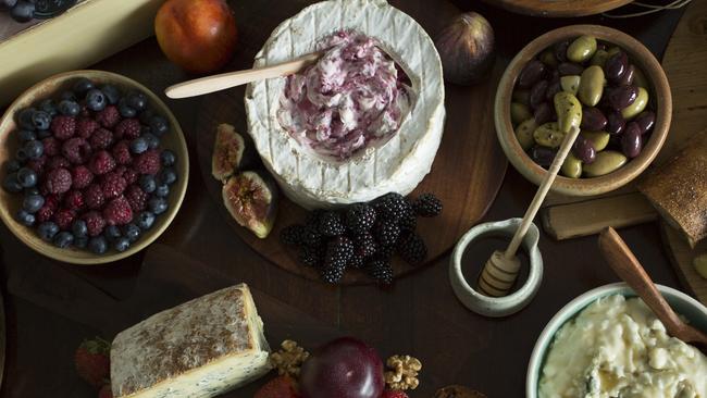 Fresh, seasonal fruit can really help round out a cheese plate. A spread from Maker &amp; Monger.