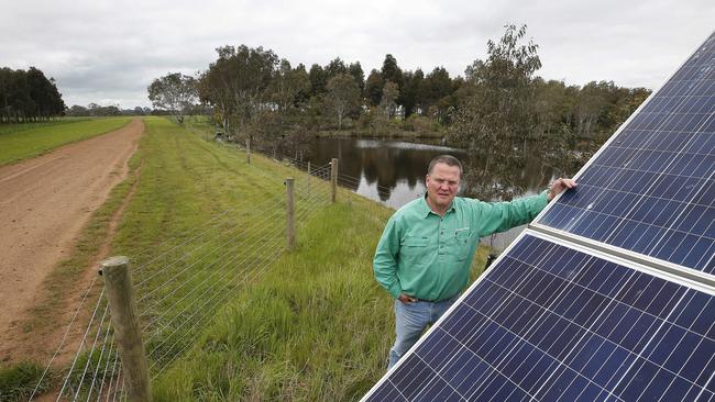 Solar panels power Jigsaw Farms’ water pumps. Picture: Yuri Kouzmin