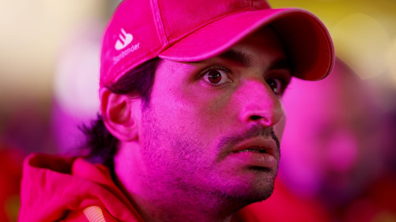 LAS VEGAS, NEVADA - NOVEMBER 20: Carlos Sainz of Spain and Ferrari looks on in the Paddock during previews ahead of the F1 Grand Prix of Las Vegas at Las Vegas Strip Circuit on November 20, 2024 in Las Vegas, Nevada. (Photo by Chris Graythen/Getty Images)