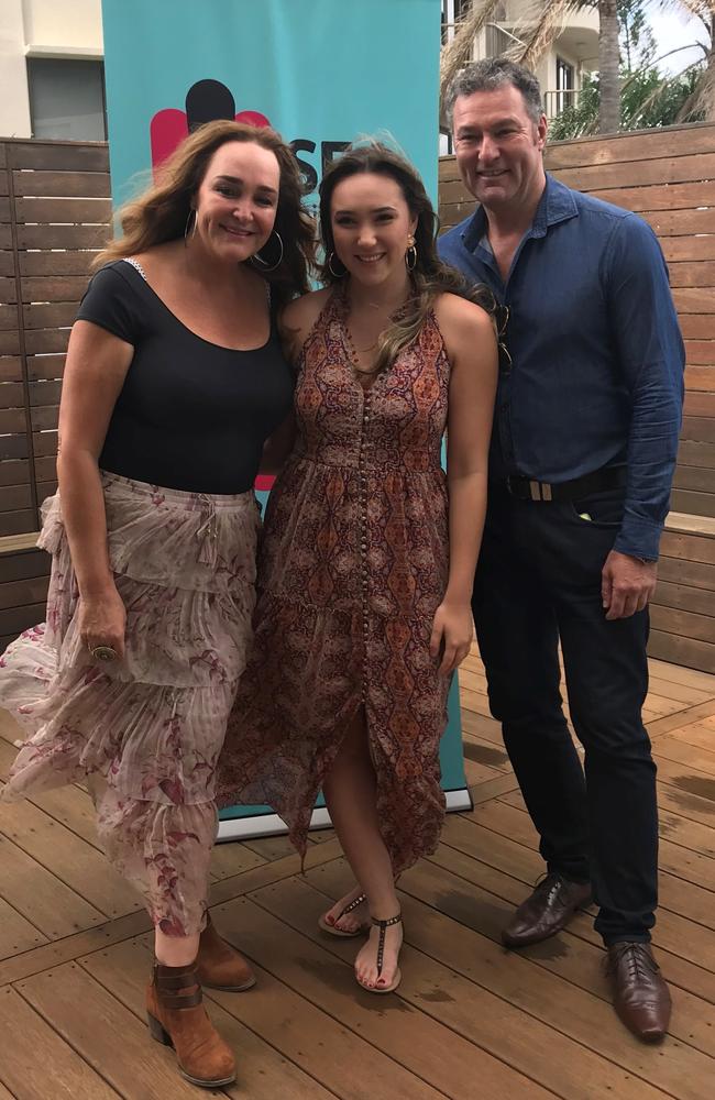 Bronte Langbroek with Kate and John Paul Langbroek