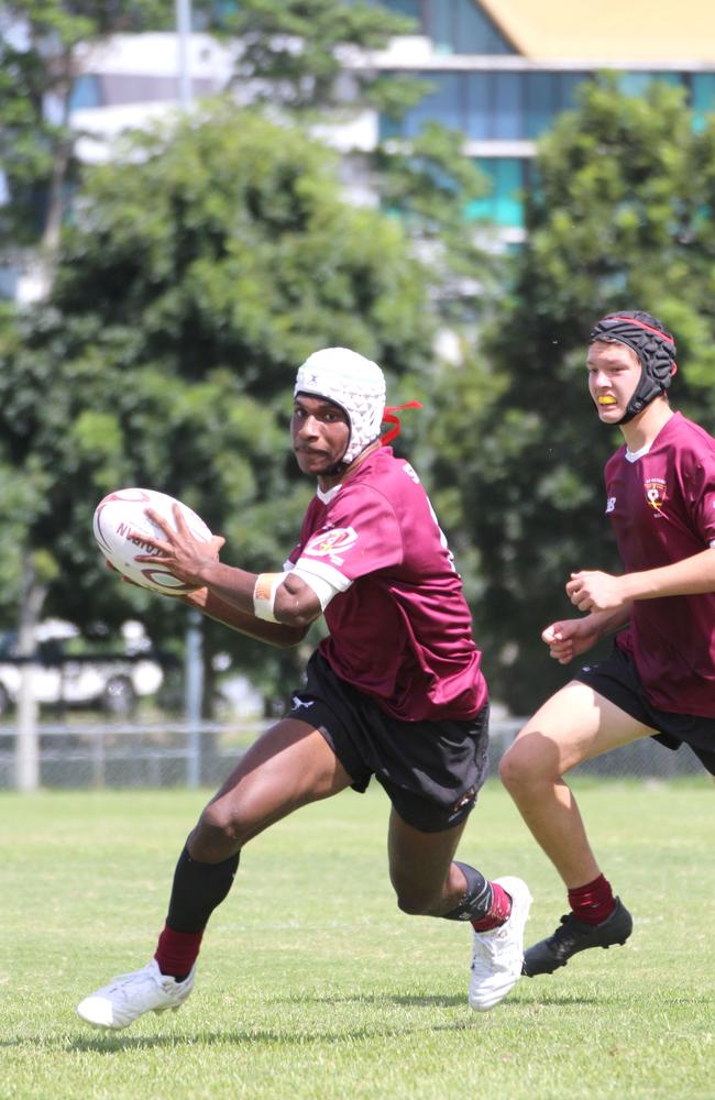 Ballymore Cup rugby action at the Albany Creek Brumbies Junior Rugby Union Club on Friday, April 12, 2024.