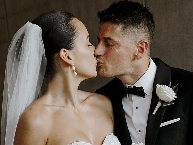 Newlyweds Dayne and Talia Zorko on Instagram