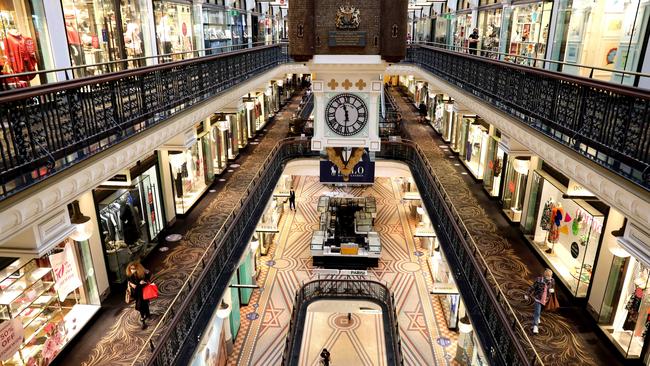 Shops in Sydney’s QVB building. Picture: NCA NewsWire / Damian Shaw