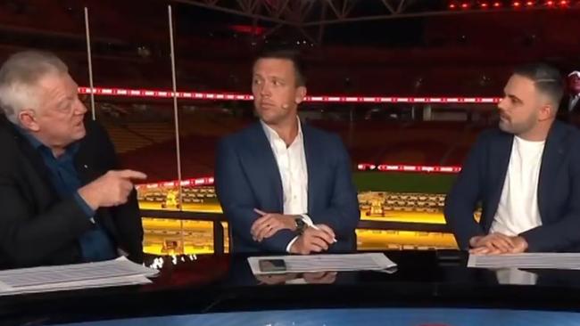 The stoush between Gould and Chammas reportedly continued off air.