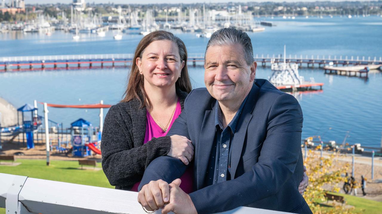 Veronika and Simon Fabian moved to Geelong in August 2023 as the city’s population continues to grow. Picture: Brad Fleet