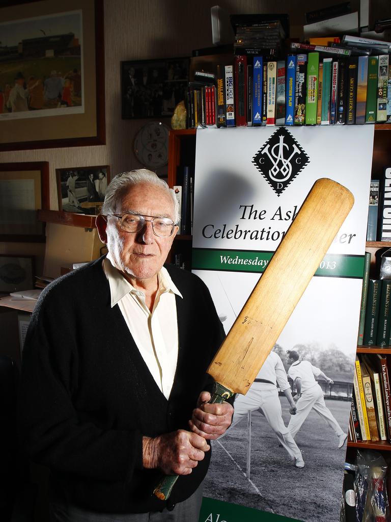 Late Aussie cricket legend Alan Davidson at his Strathfield home.