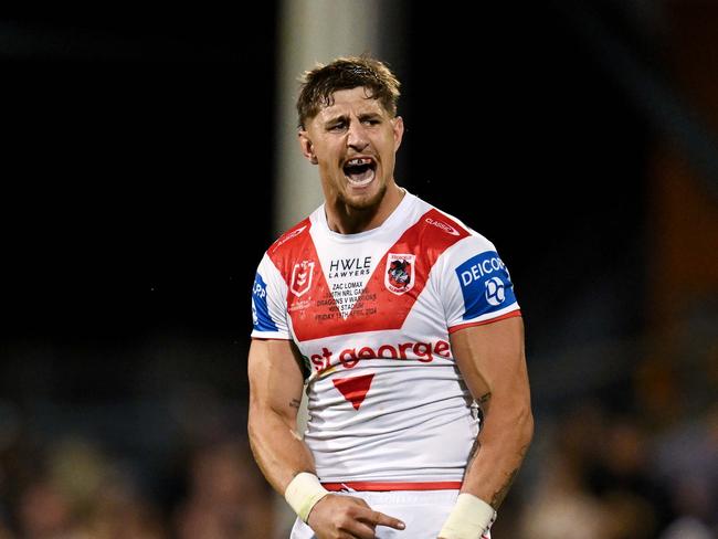 Zac Lomax was a standout for the Dragons, as they stunned the Warriors in Round 7. Picture: NRL Imagery