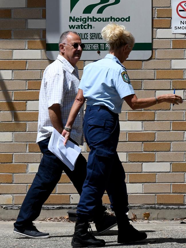 Former Labor NSW minister Milton Orkopoulos after being charged on Wednesday. Picture: Bianca De March