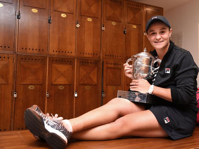 French Open champ Ashleigh Barty still likes cricket, but she loves tennis these days. Picture: AFP