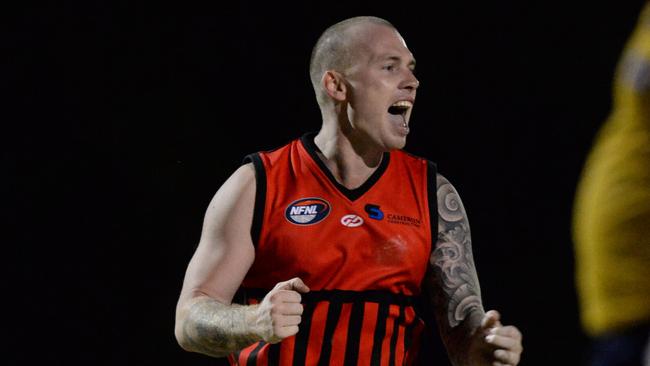 Rhys Boyden kicked 10 goals in Panton Hill’s big win over Reservoir. Picture: AAP/ Chris Eastman.