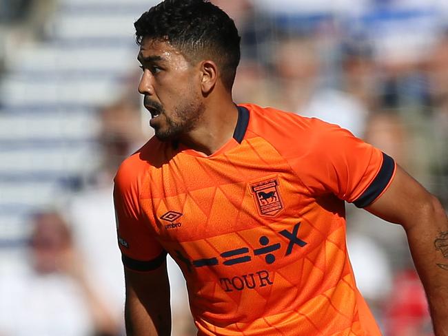 LONDON, ENGLAND - AUGUST 19: Massimo Luongo of Ipswich Town runs with the ball during the Sky Bet Championship match between Queens Park Rangers and Ipswich Town at Loftus Road on August 19, 2023 in London, England. (Photo by Steve Bardens/Getty Images)