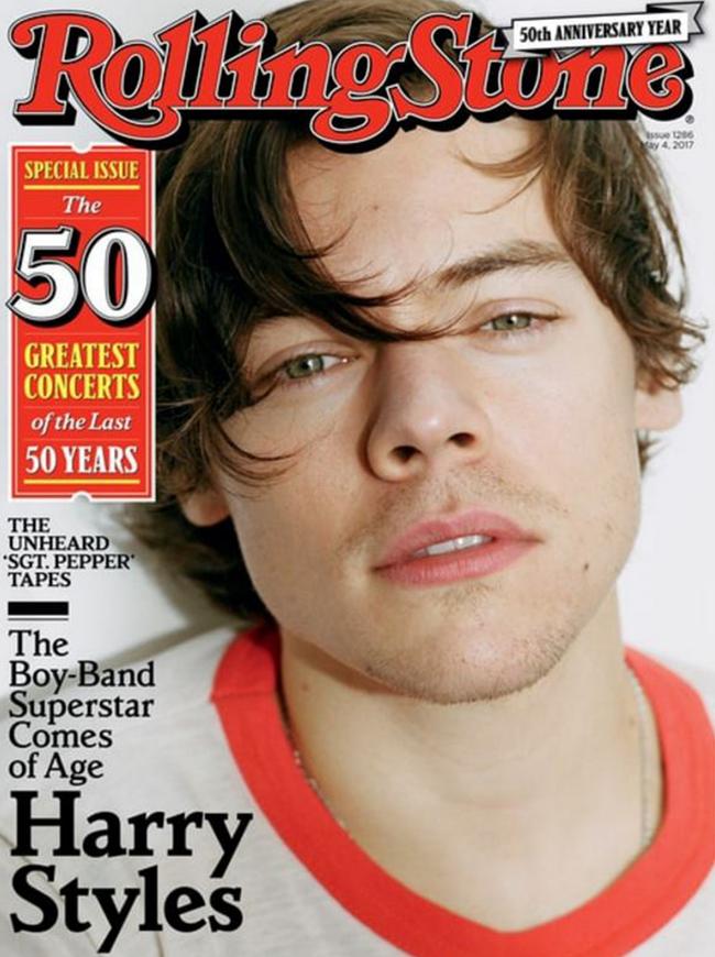 Styles appears on the May 2017 issue of Rolling Stone. Picture: Rolling Stone
