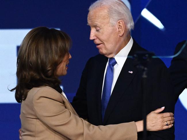 Donald Trump has claimed there’s cracks in the relationship between Joe Biden and Kamala Harris. Picture: AFP