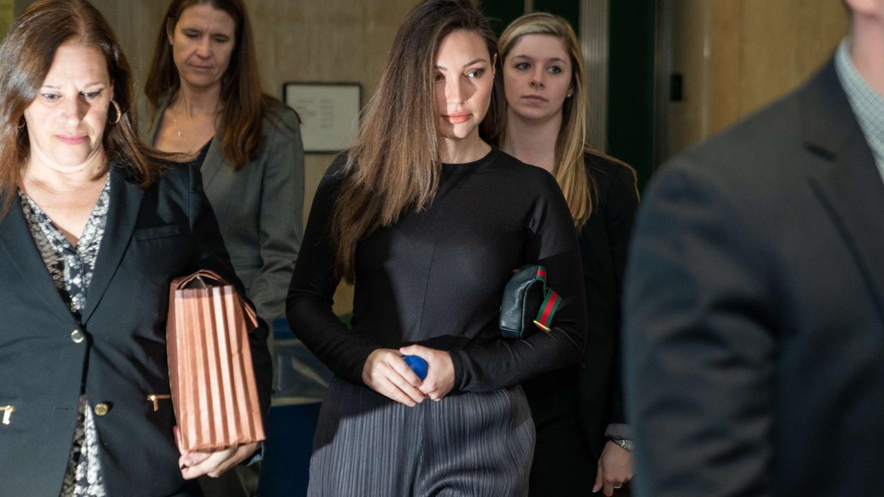 The prosecution's key witness Jessica Mann (centre) arrives at Manhattan criminal court to testify. Picture: David Dee Delgado/Getty Images/AFP