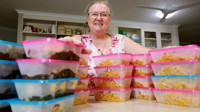 Cairns retiree Beth Lavington reckons once you get your head around buying in bulk, you can save big dollars. Picture: Brendan Radke