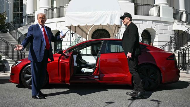 President Donald Trump and Tesla CEO Elon Musk. Photo: Mandel NGAN / AFP