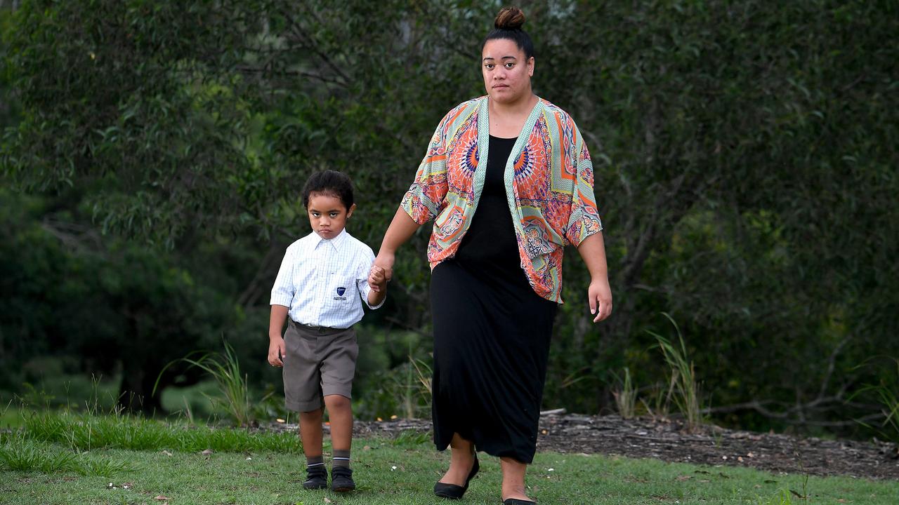 Wendy Taniela with her son Cyrus Taniela, 5. Picture: AAP