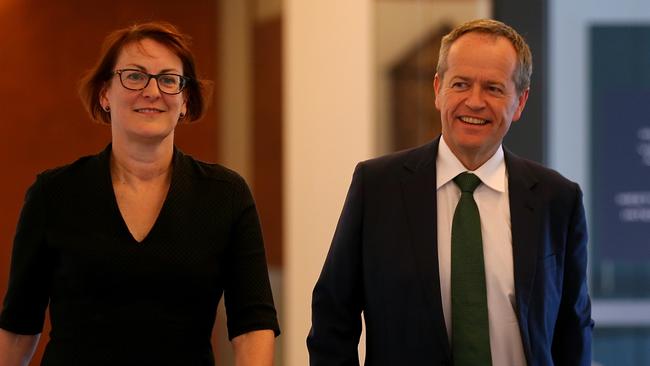 Federal opposition leader Bill Shorten and MP Susan Templeman.