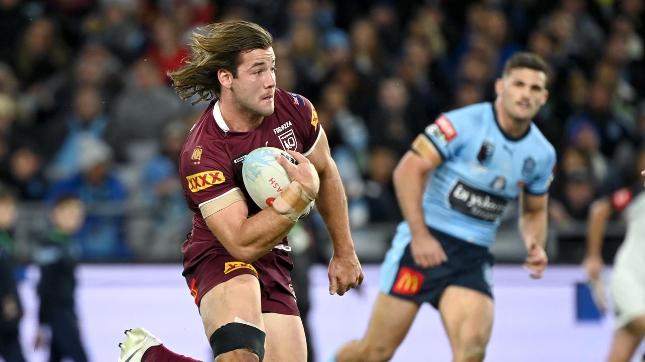 Pat Carrigan comes in at fifth on, with a breakout campaign resulting in winning the prestigious Wally Lewis medal. Picture: NRL Imagery.