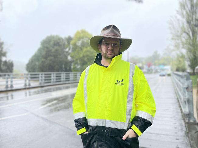 Wollondilly Shire Council Mayor Matt Gould after the SES issued an prepare to evacuate warning for Picton CBD on April 7, 2022. Picture: Annie Lewis