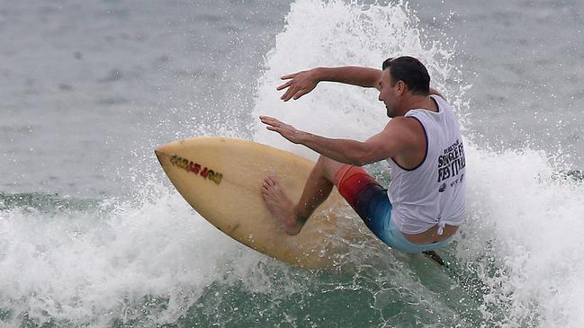 Joel Parkinson tears it up at the Single Fin Festival. Pic Mike Batterham