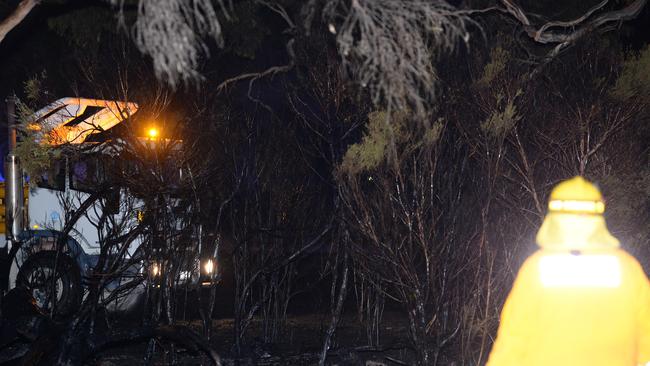 Firefighters will be in the area cleaning up the trees for some time. Picture: Lawrence Pinder