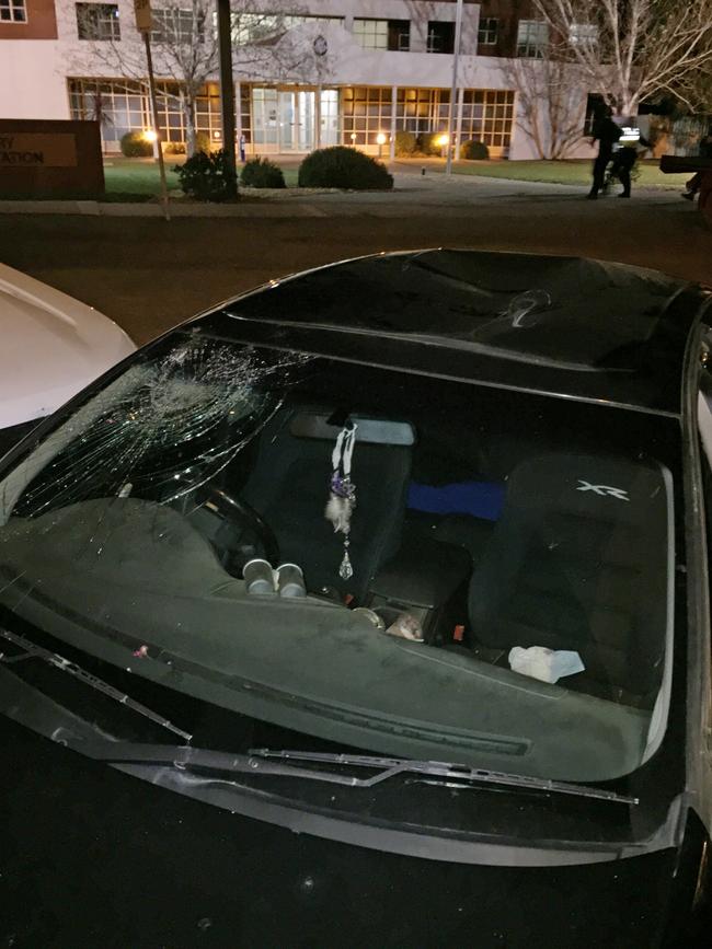 Both cars pictured outside Sunbury police station.