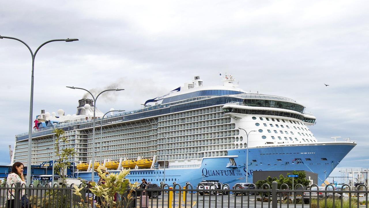 Royal Caribbean’s Quantum of the Seas at the Brisbane International Cruise Terminal. Picture: Nigel Hallett