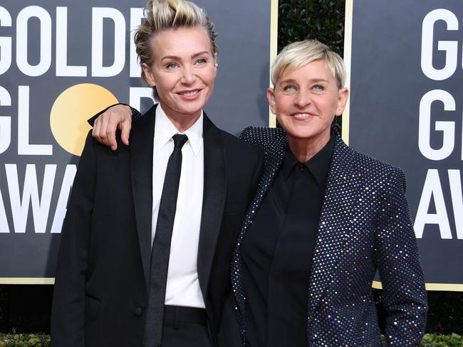 Portia de Rossi and wife Ellen DeGeneres are neighbours with the Sussexes. Picture: AFP