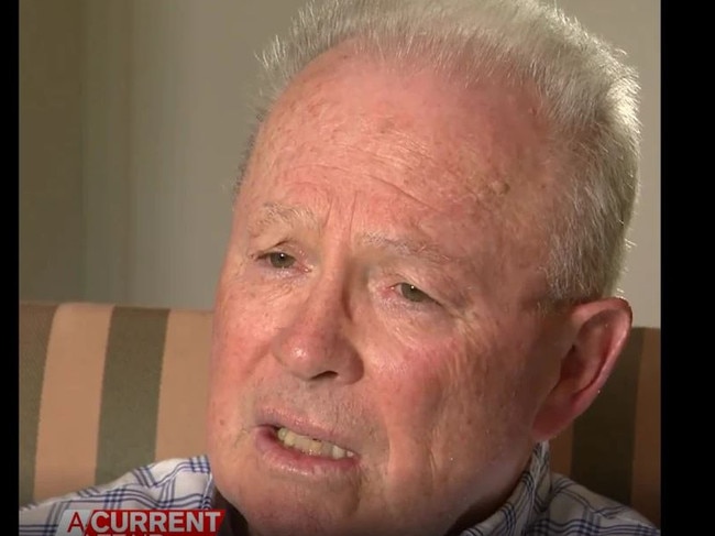 Ronald Train has revealed in an exclusive interview with A Current Affair he's had "a complete meltdown" since learning his sons shot and killed two police officers and their neighbour. Picture: Channel 9/A Current Affair