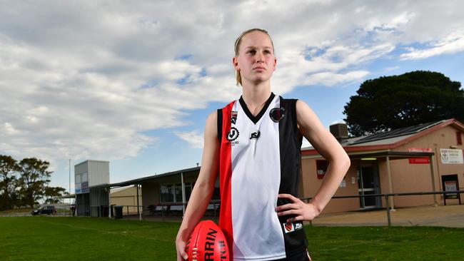 Teah Charlton plays for both Christies Beach in the Adelaide Footy Leagu and South Adelaide in the SANFLW. Picture: AAP/Keryn Stevens