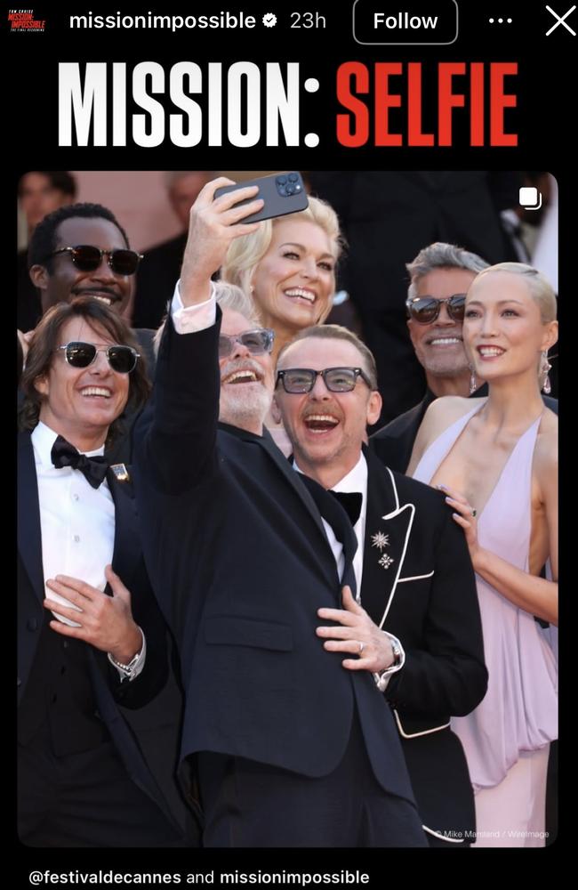The cheeky selfie. Picture: Instagram