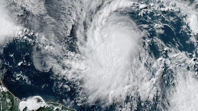This National Oceanic and Atmospheric Administration satellite image shows Tropical Storm Beryl at 19:30UTC on June 29, 2024. Picture: NOAA / AFP