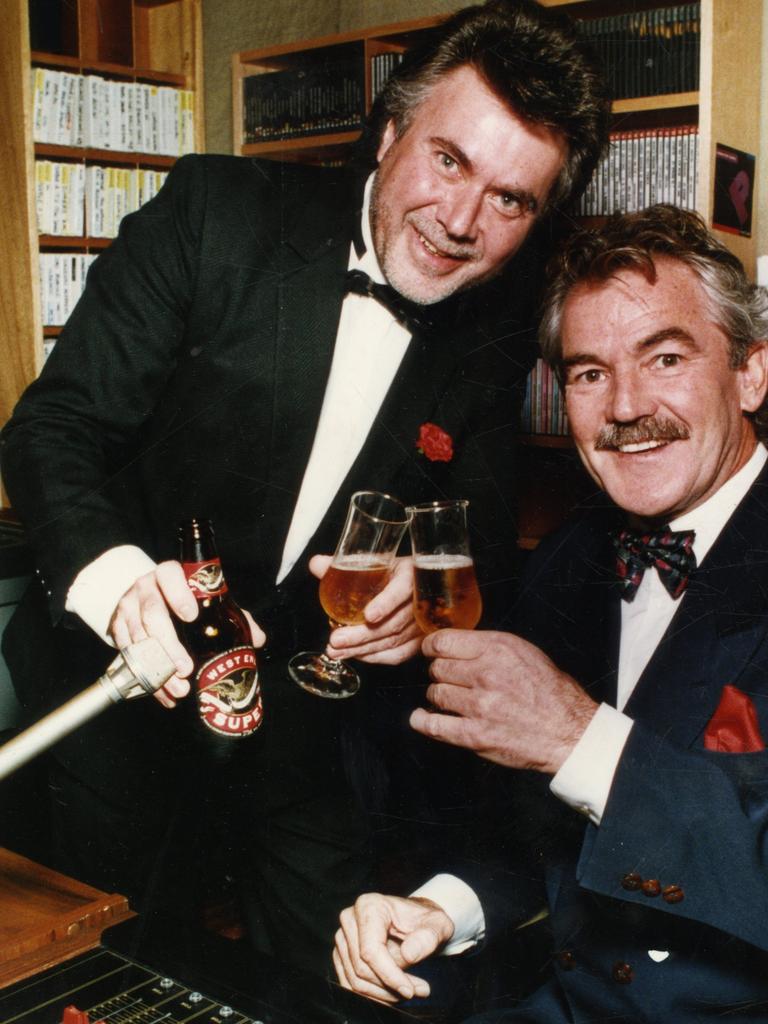 Neil Humphrys and Barry “Bazz” Ion in 1995. Picture: Advertiser Library