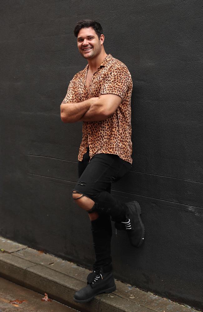 Bachelor Star Apollo Jackson in Surry Hills. Picture: Brett Costello