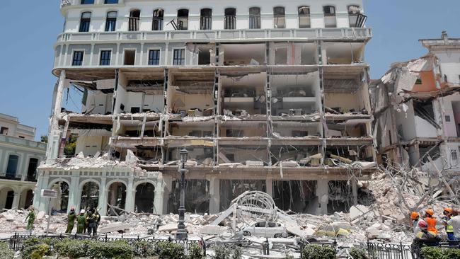 Destruction at Hotel Saratoga after a powerful explosion in Havana, Cuba, on May 6.