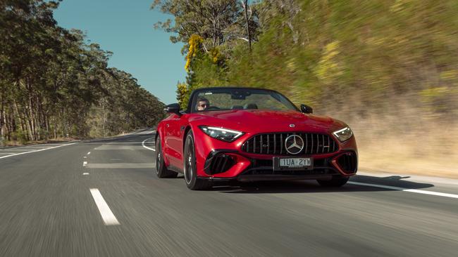 The Mercedes-AMG SL 63 looks elegant, but punches hard.