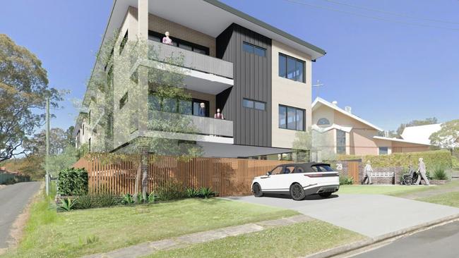 Plans have been lodged for specialist disability accommodation at 29 Byron St, Wyong, next to the Anglican Church. Artist’s impression: supplied