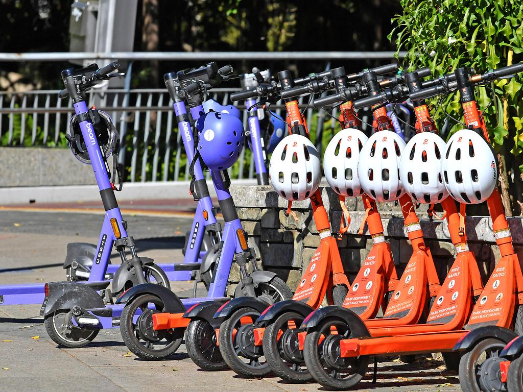 E-scooters for hire in Brisbane