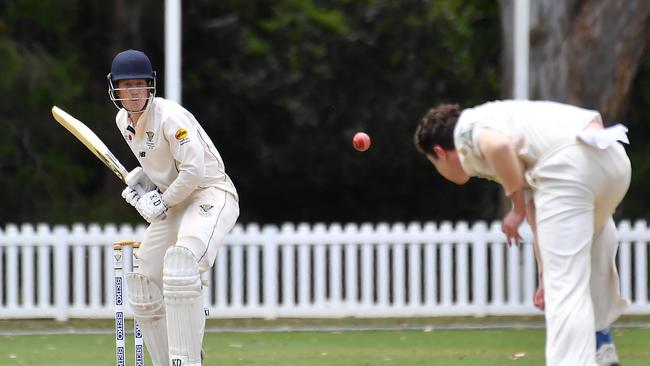 Valley batsman Hugh Weibgen University Vs Valley Saturday December 3, 2022. Picture, John Gass