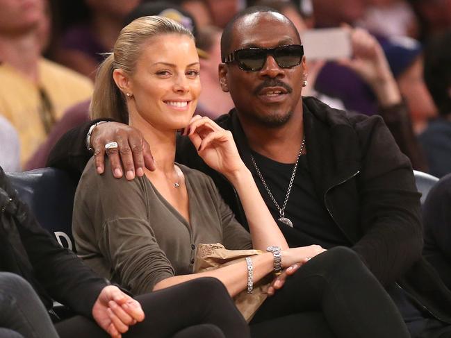 Paige Butcher, left, and Eddie Murphy in Los Angeles in 2015. Picture: Stephen Dunn/Getty Images