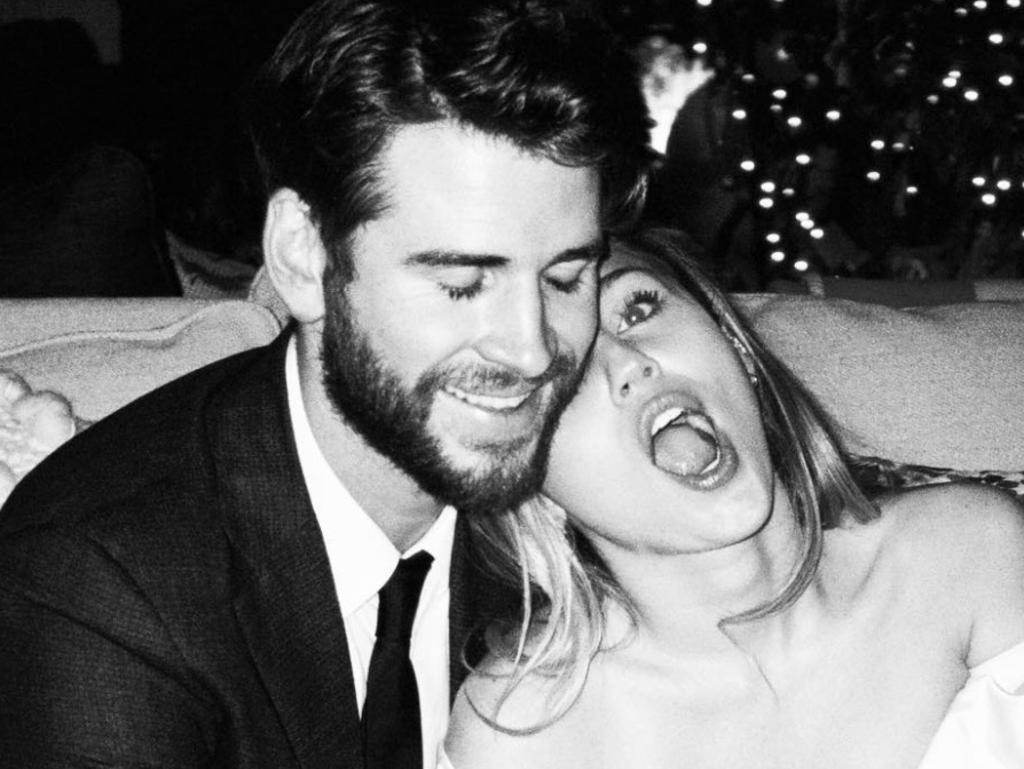 Miley Cyrus and Liam Hemsworth on their wedding day last December. The singer described her marriage as “complex and modern”. Picture: Getty Images