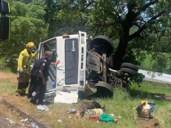 Tristan Ferguson was rushed to hospital in a critical condition following a truck rollover at Woombye.