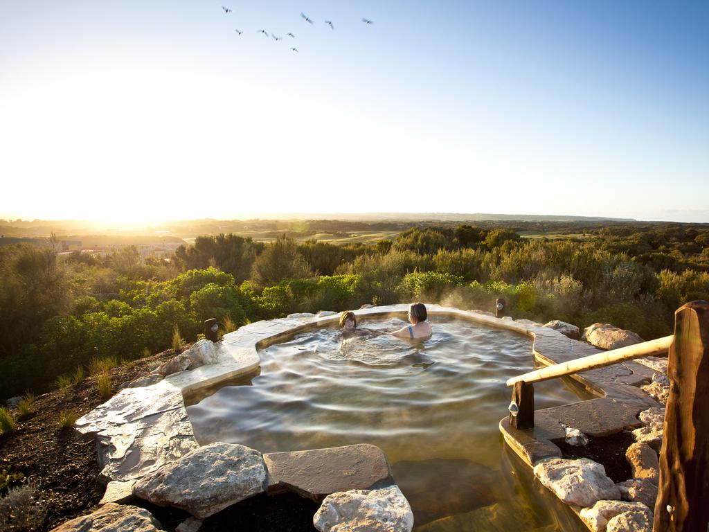 <b>PENINSULA HOT SPRINGS, MORNINGTON PENINSULA, VICTORIA: </b>Sure, this is more about relaxing than active swimming, but with gorgeous views and a whole host of bathing experiences, who’s going to complain? Victoria’s first natural thermal mineral springs bathing facility is fed by hot water flowing from deep underground. There’s a cave pool, a family bathing area and areas reserved for over-16s, a hydrotherapy pool and a moon-viewing pool, along with spa treatment and dining options. <a href="http://peninsulahotsprings.com/" target="_blank">peninsulahotsprings.com</a>