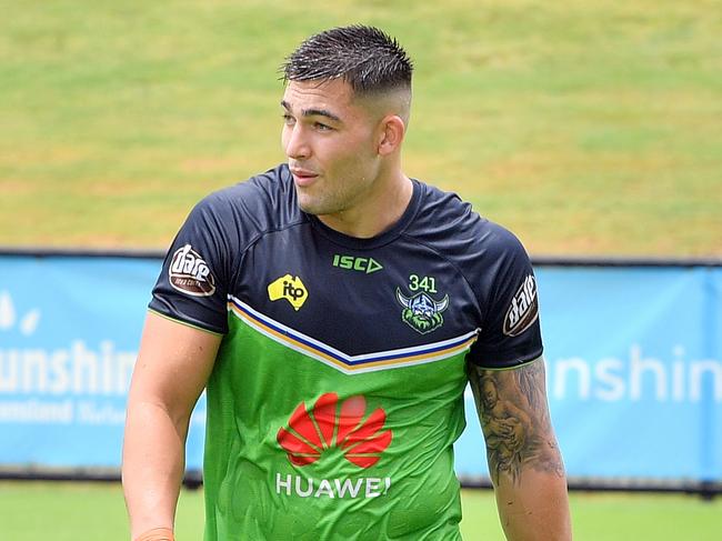 NRL team The Canberra Raiders train at Sunshine Coast Stadium. Nick Cotric. Photo: John McCutcheon / Sunshine Coast Daily