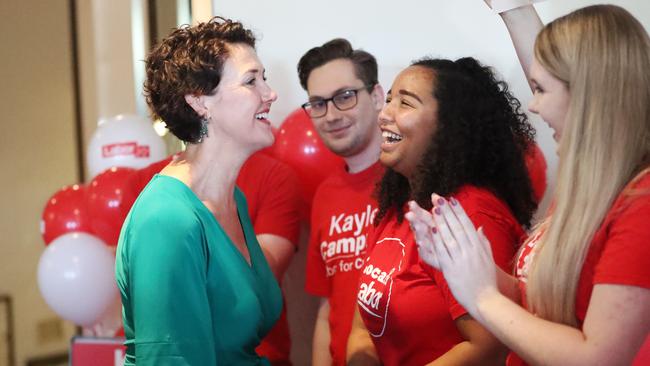 Labor’s Currumbin candidate Kaylee Campradt launches her campaign at Currumbin RSL. Picture: NIGEL HALLETT