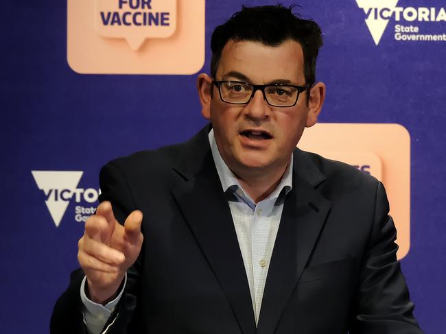 Victorian Premier Daniel Andrews blasts Victorians for breaching public health orders. Picture: NCA NewsWire/Luis Enrique Ascui