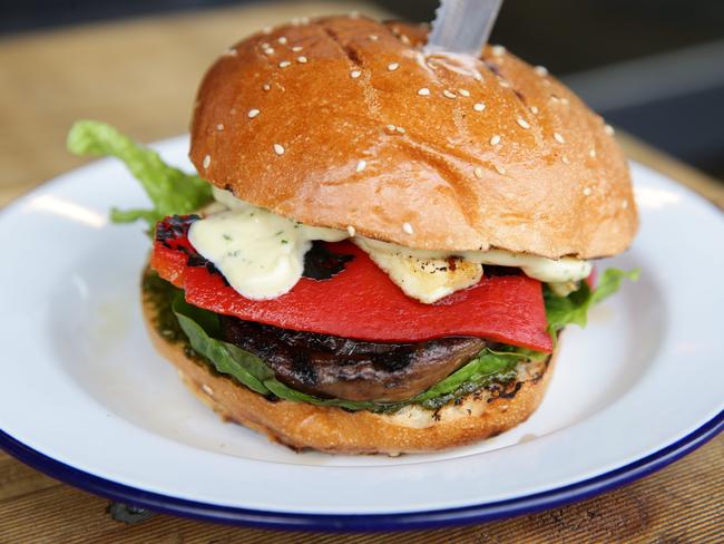 A vegetarian burger from Soul Burger at Randwick. Picture: Craig Wilson