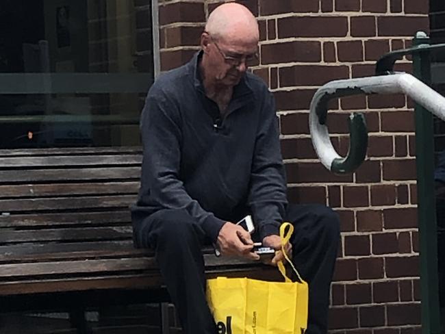 John Alexander Prosser, 62, of Ulladulla, outside Manly Courthouse on Wednesday while waiting to be sentenced for his sixth drink driving conviction. Picture: Jim O'Rourke