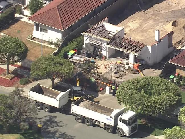 A man has died and another has been hospitalised after a workplace incident on a construction site in a Perth suburb. Picture: ABC